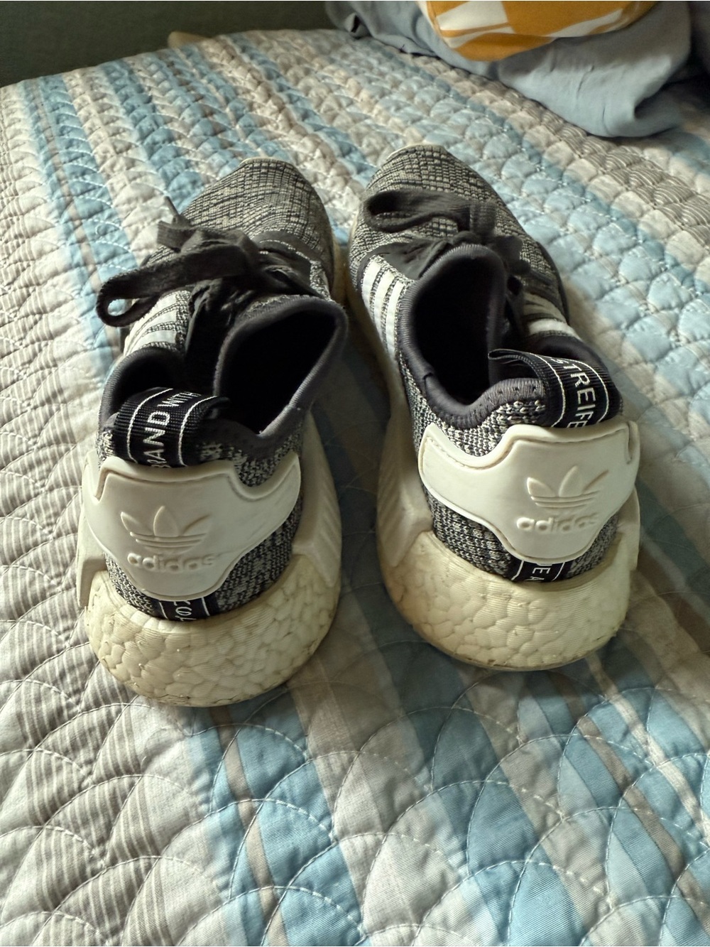 adidas Black & White Knit Slip-On Sneakers